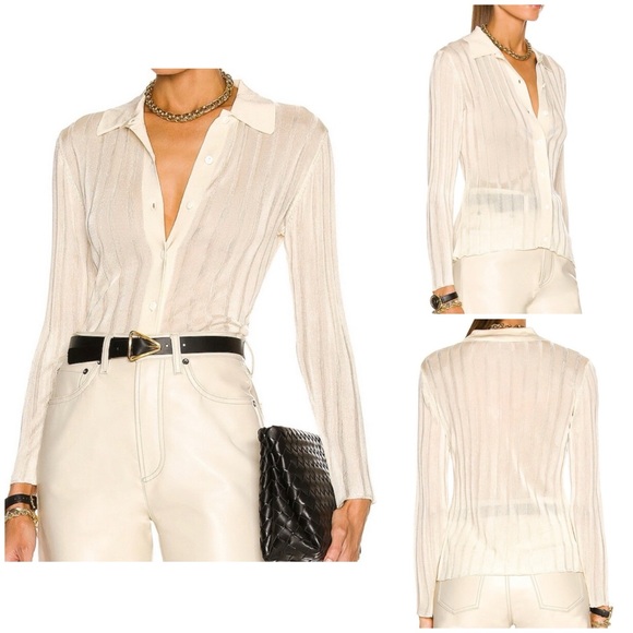 AUTEUR Larrissa Knit Rib Semi Sheer Cardigan NWT